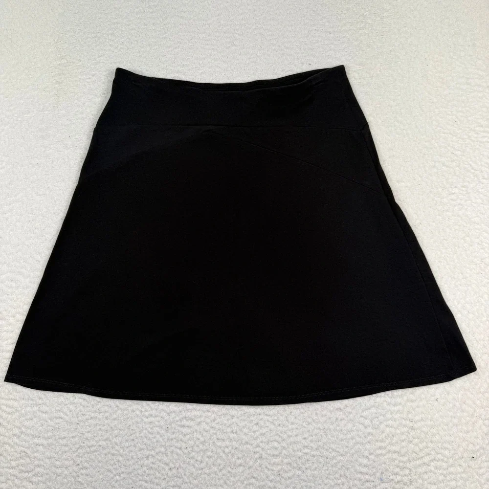Patagonia Skirt Womens Medium Black Organic Cotton Blend A-Line Casual